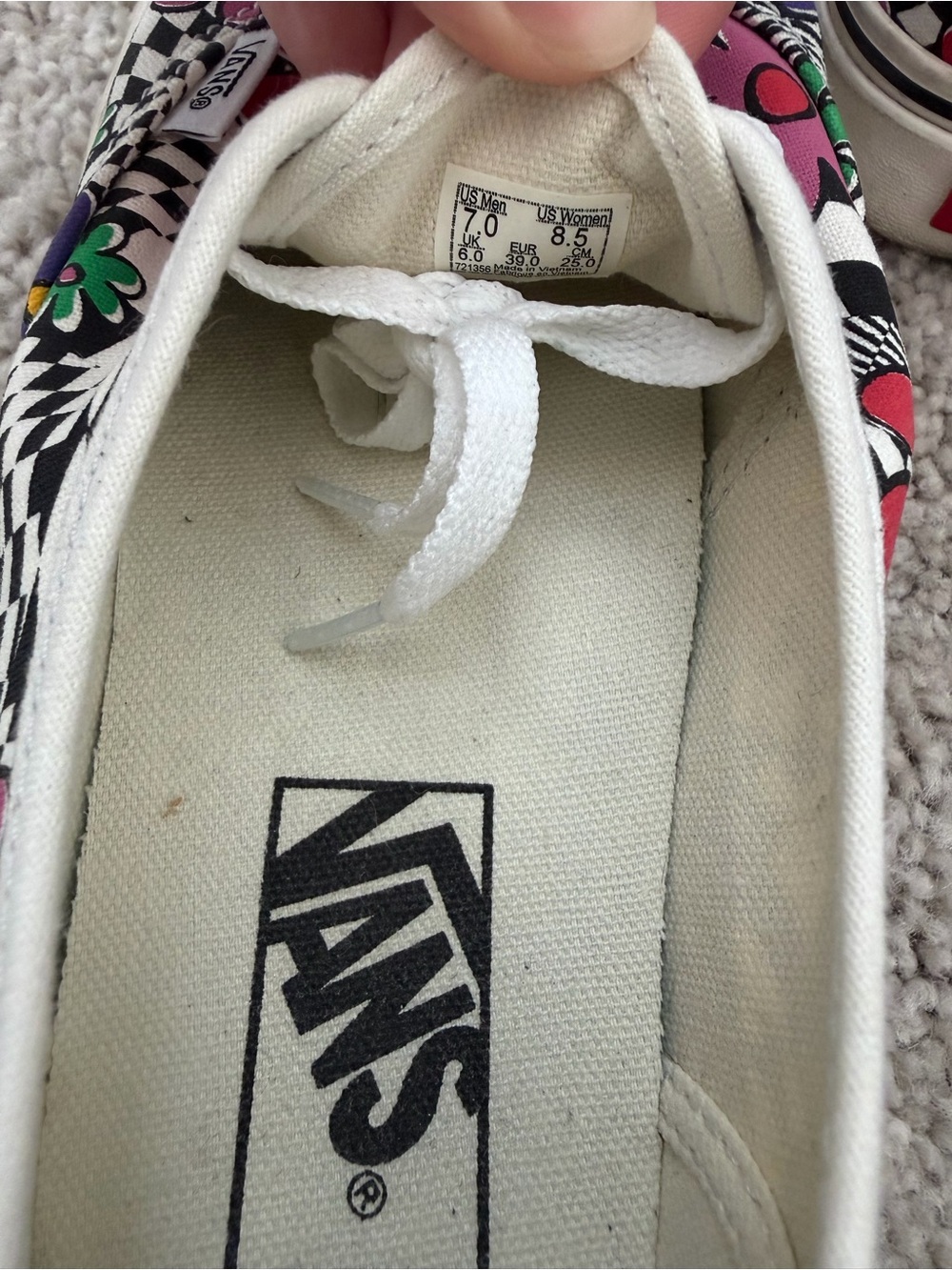 Vans Floral Checkerboard Authentics - Picture 5 of 7